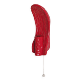 Vintage bricht red mid century ceramic wall light