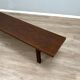 Michelucci brutalist design solid walnut bench 1970s