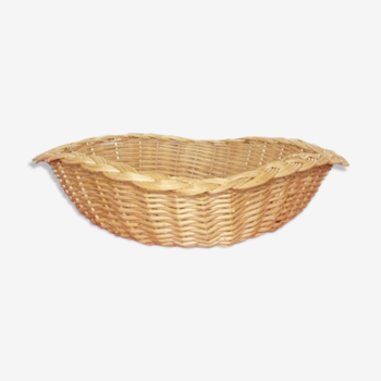 70s vintage wicker square basket