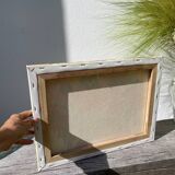 Oil on canvas of a bouquet of sunflowers