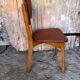 Scandinavian chair wood & skai red 70s vintage