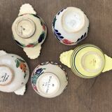 Set of 5 Breton cups Quimper