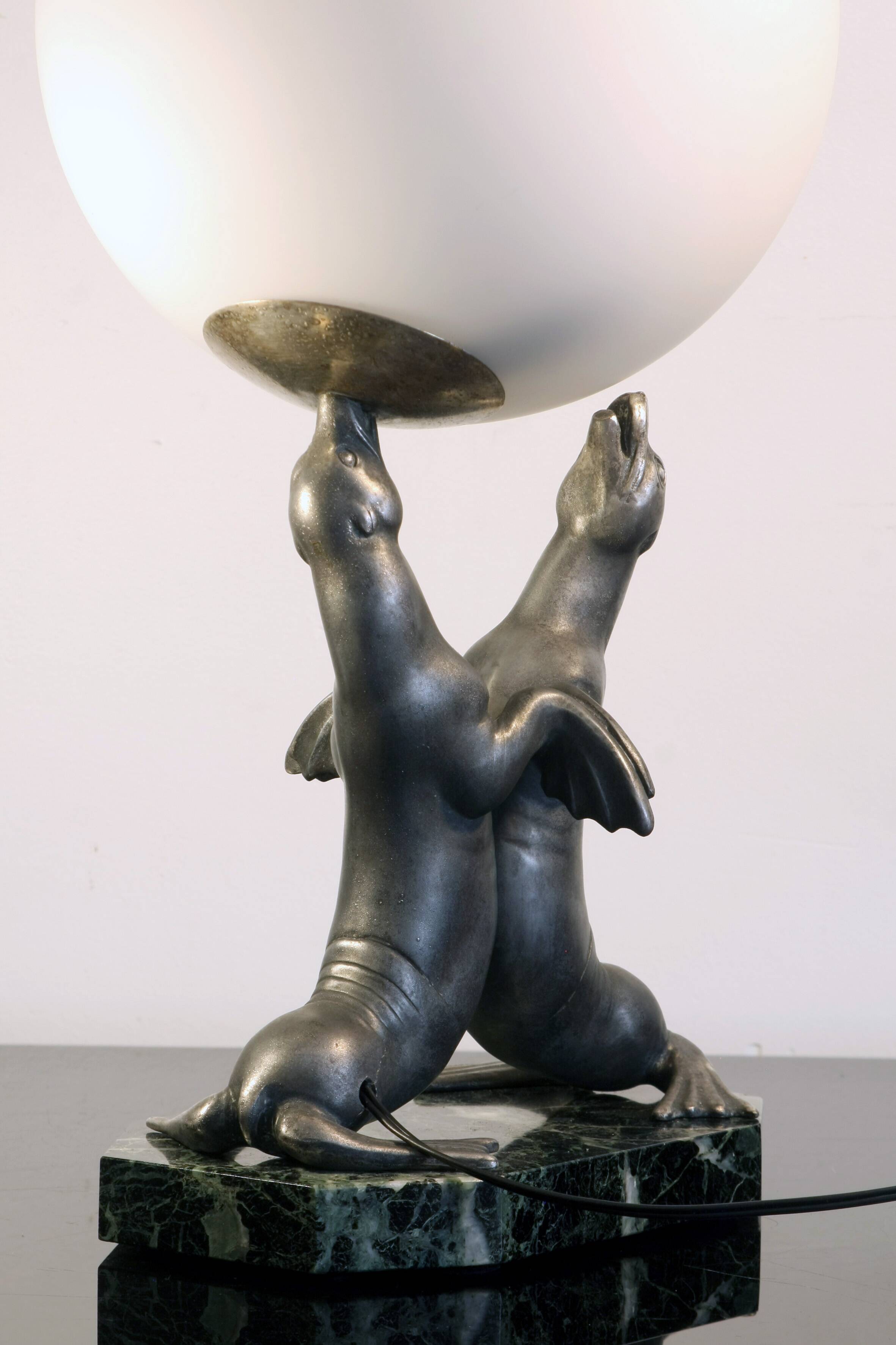 lampe art déco louis albert carvin (1875-1951)