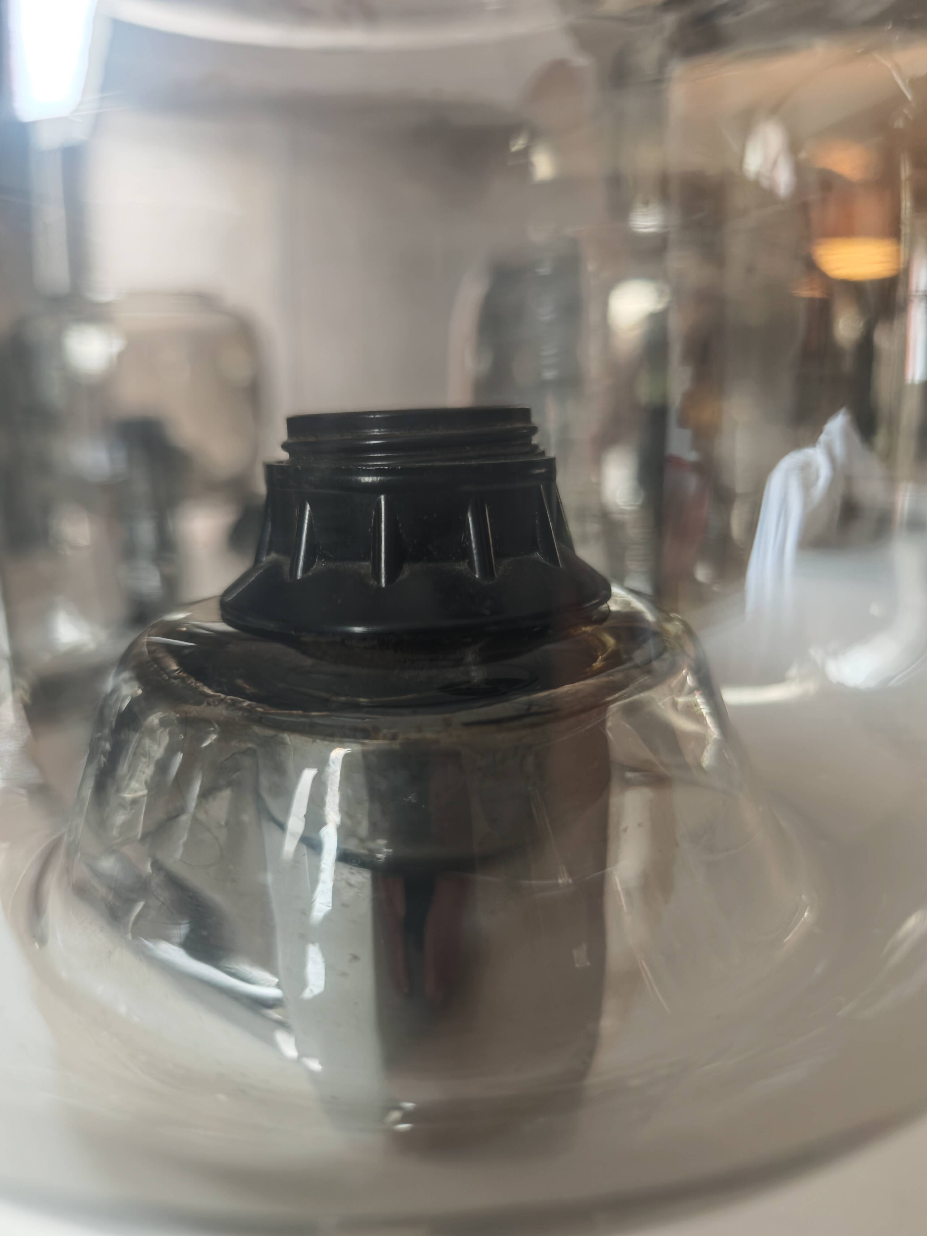 Chrome and Smoked Glass Lustre D&H – Vintage 1970 Space Age Design – Brand New Condition