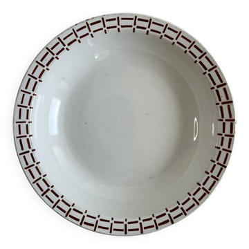 Plat de présentation motif brun
