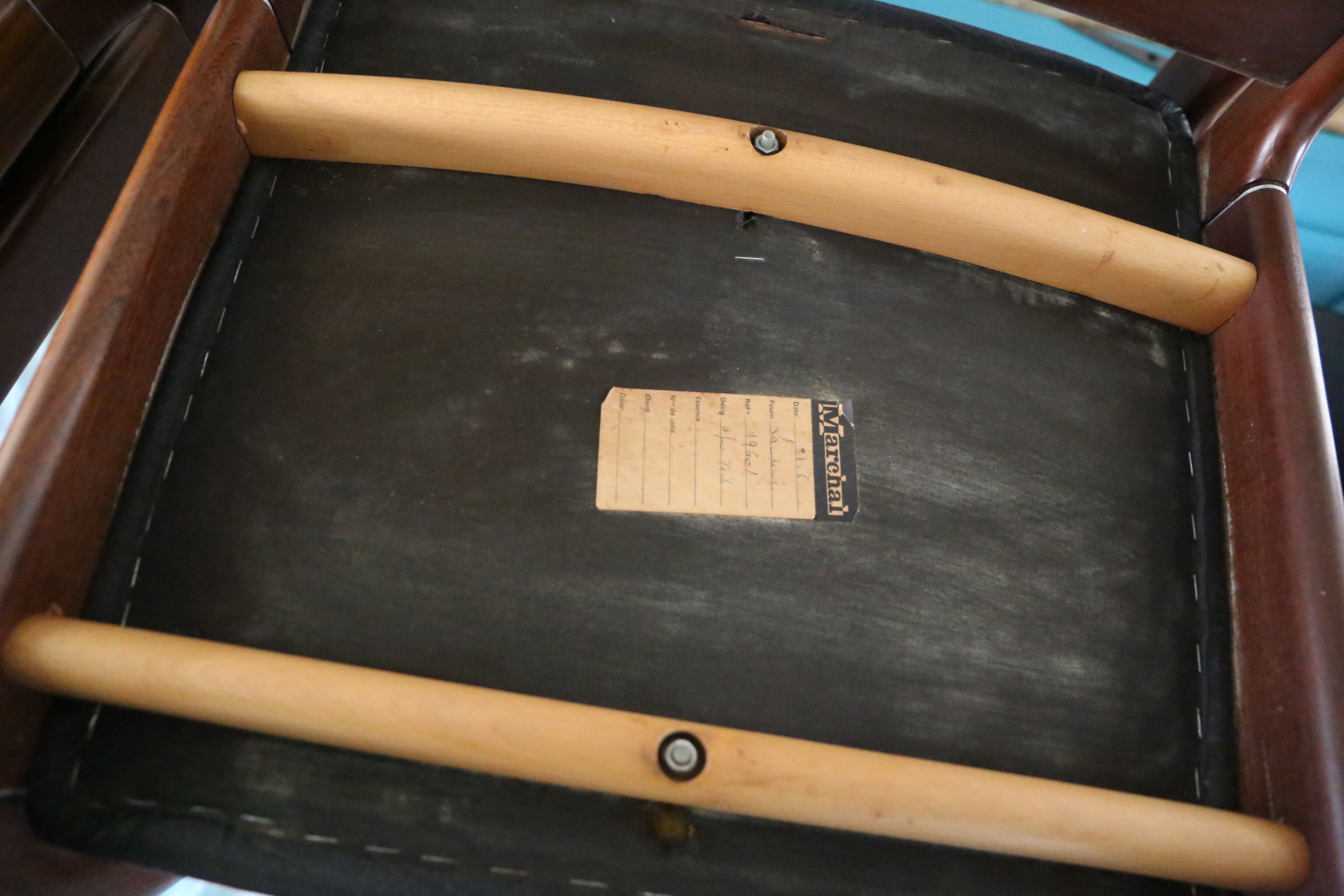 Scandinavian teak table and 6 chairs