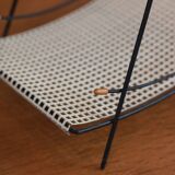 Mid-century perforated metal basket