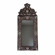 Miroir ancien marocain en bois et nacre