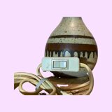 Vintage Fat Lava Table Lamp | Danish Ceramic Pottery Lamp From The Mid-century | Retro Ceramic Light