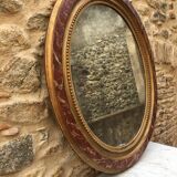 Oval gilded mirror 107x90cm