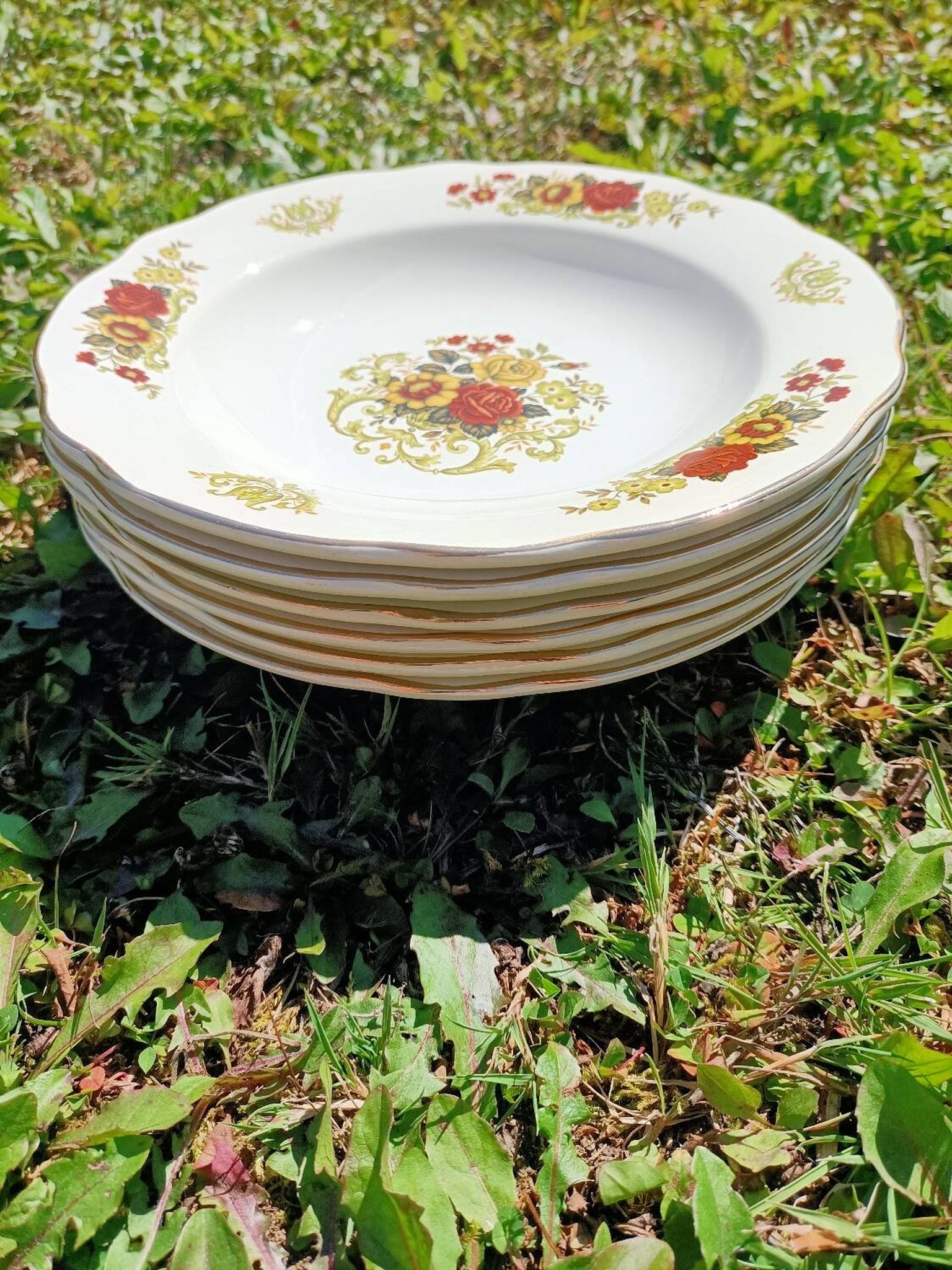 Assiettes creuses x6 Digoin Sarreguemines 💐