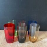 6 multi-colored glasses