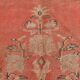 Tapis Anatolien Vintage Fait Main en Laine, Tons Rose Fané, Beige & Bleu