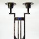 Candlestick with 2 holders Gunther Lambert whit Lapis Lazuli Cabochon - Art Nouveau stil