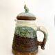 Glazed and scarified ceramic coffee pot, 1980s.