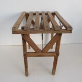 Antique wooden folding seat