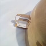 Three brass and lucite wall lights