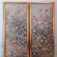 Paire de tableaux floraux danois signés Allan Karms