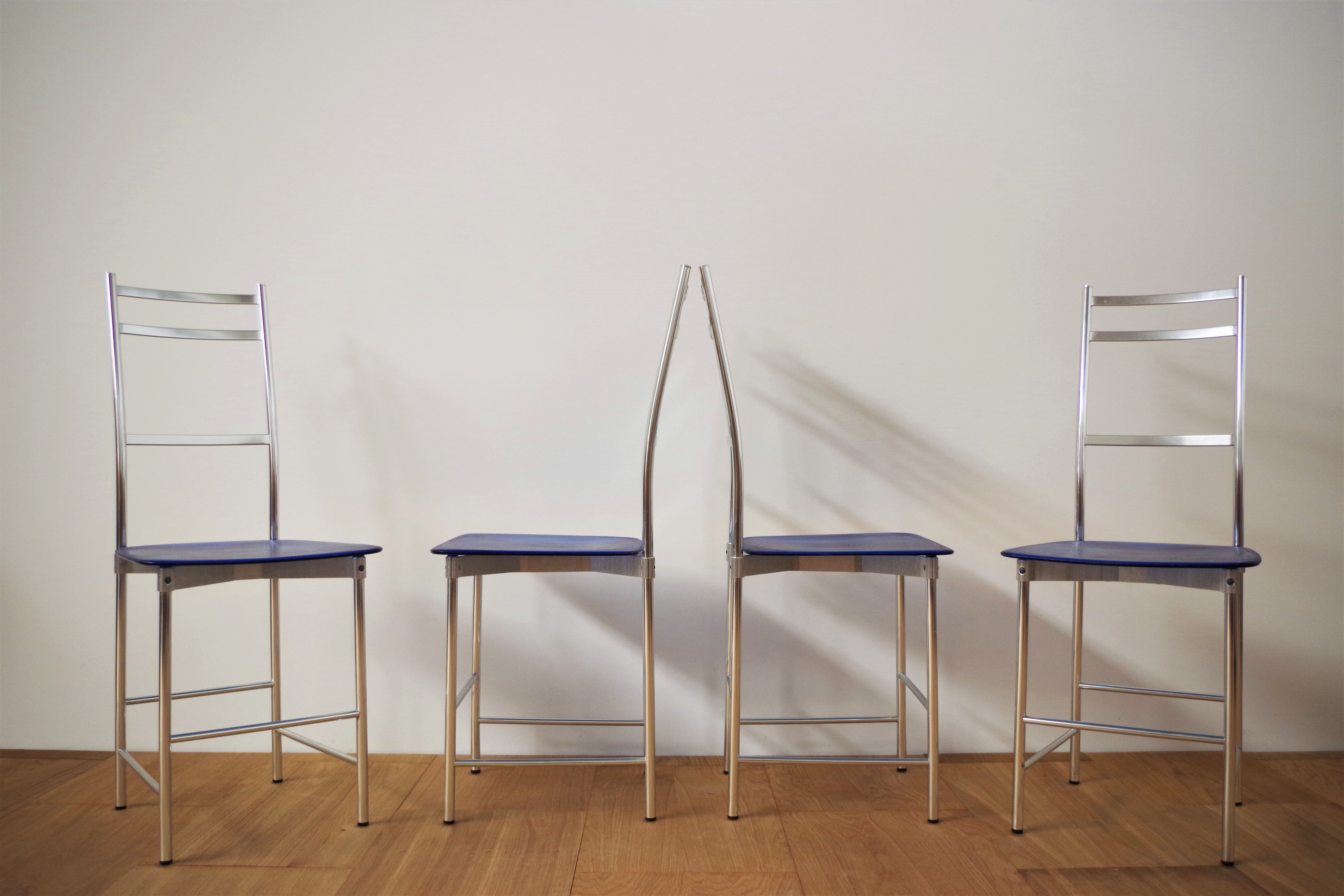 Italian Chairs by Ycami, 1980s, Set of 4