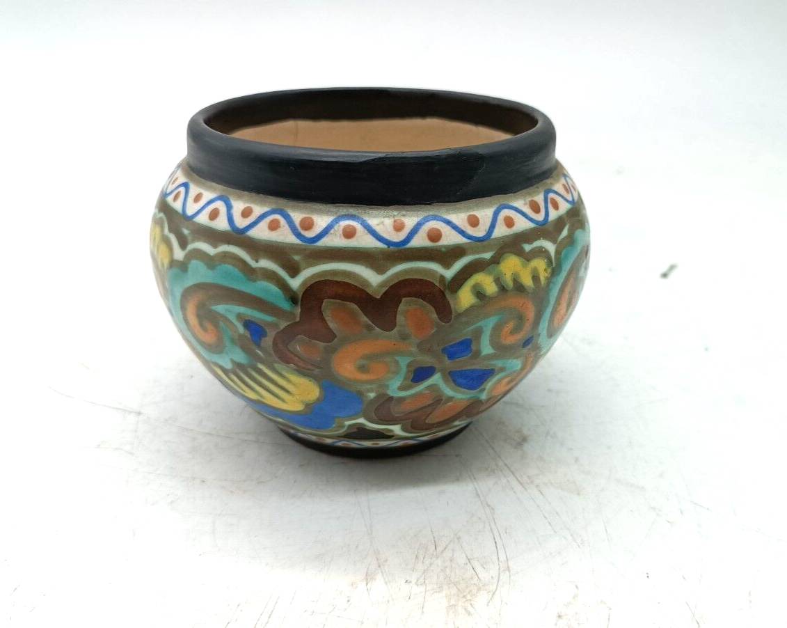 Vase en céramique Montoise Bergen, Antoine Dubois, Belgique, Art déco 1920 1930