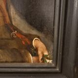 Old portrait, oil on canvas, portrait of a woman, late nineteenth century