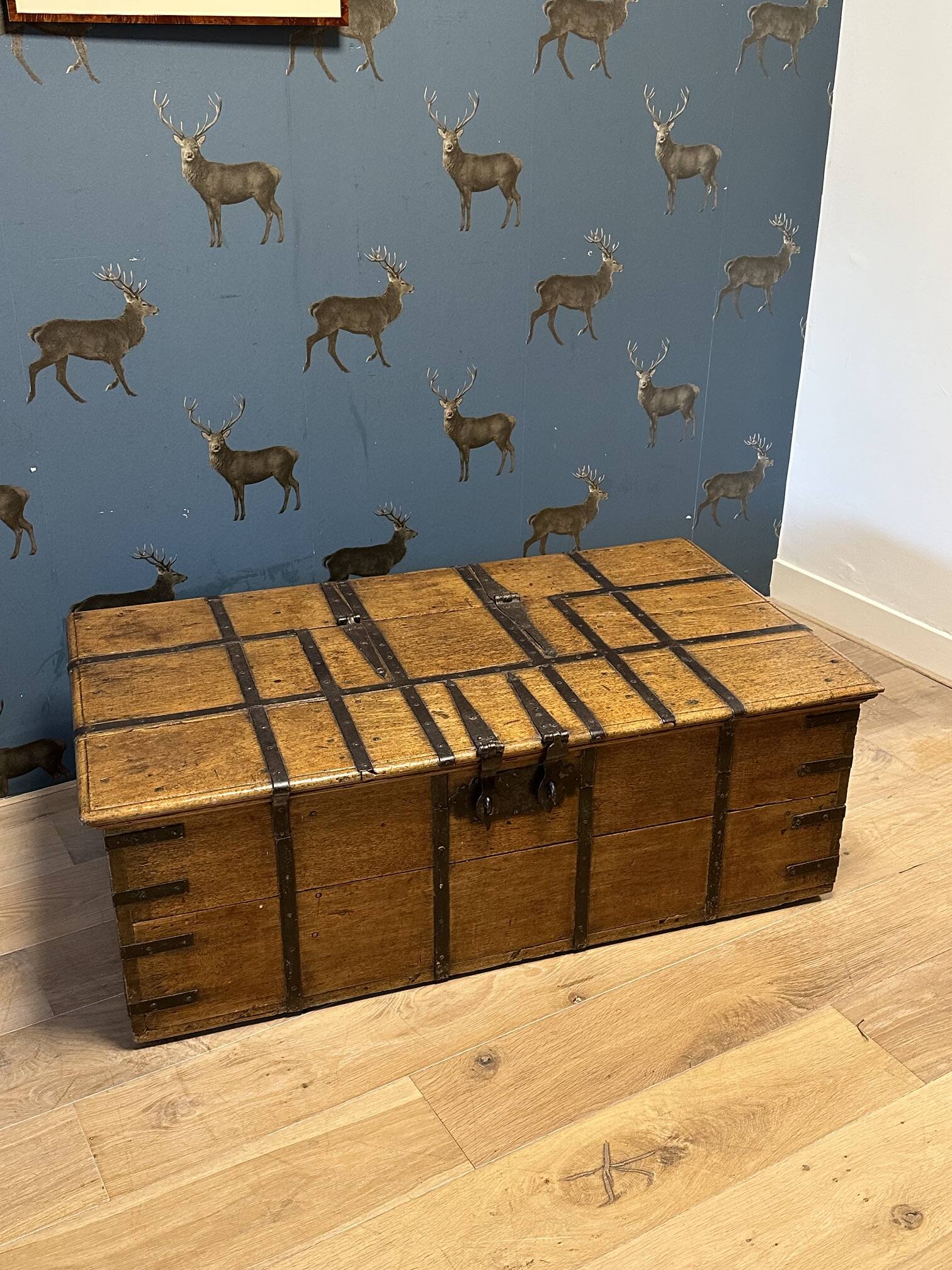 weathered antique teak chest / coffeetable