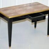 Shagreen Desk with Gold Metal, Modern Model