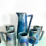 Rambervillers stoneware pitcher and cups
