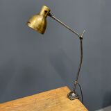 Industria rotterdam clamp lamp with brass shade