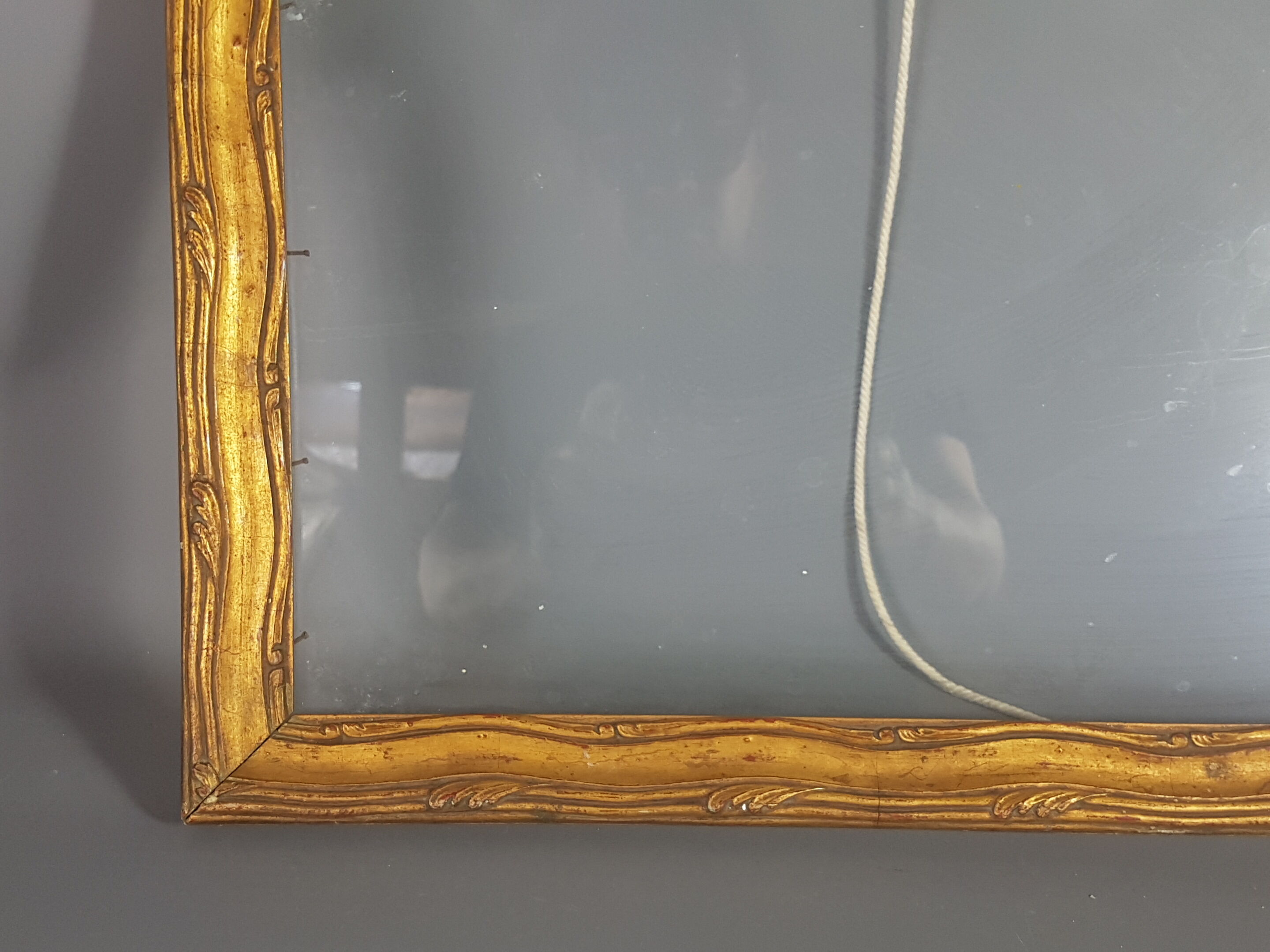 Old wood frame - gilded stucco, 48x38 cm