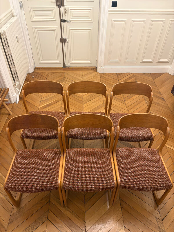 Lot 6 chaises traîneau baumann