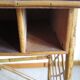 Vintage – beautiful Retro desk in bamboo wood, rattan and glass – 2 drawers – 60s – L.Sognot inspiration