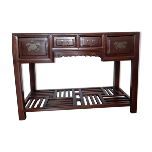 console en bois sombre,