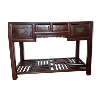 Dark wood console, from southeast asia