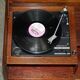 Vintage military furniture with hidden turntable, 1970s style.