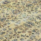 Tapis Oushak Ancien – Ton Ivoire & Motifs Floraux, 198 x 274 cm