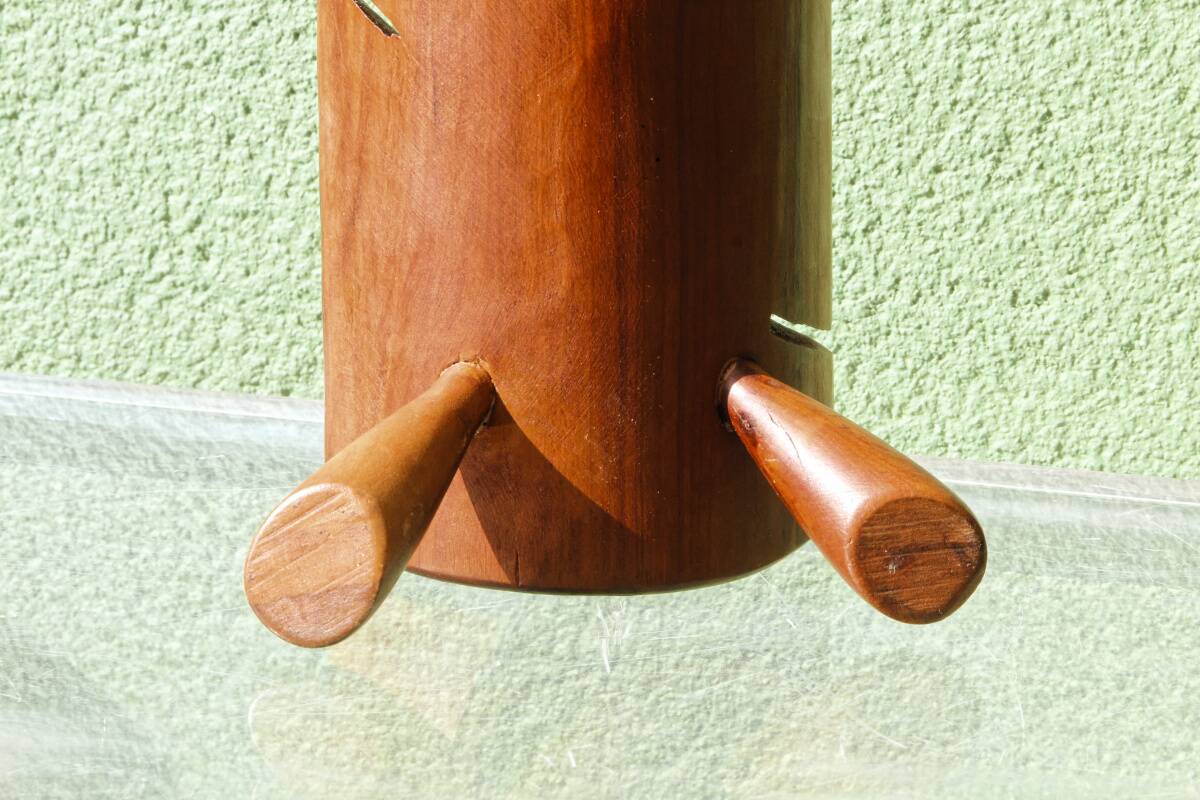 Bread dish, Scandinavian design, 1950s-60s, curved teak.