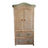 Armoire penderie en rotin