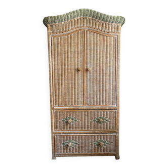 Rattan wardrobe