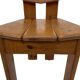 Vintage Brutalist Pine Chair 1970s Minimalist Wood Design