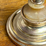 Brass and stone candlestick