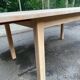 Scandinavian extendable dining table stripped in raw solid wood 1990