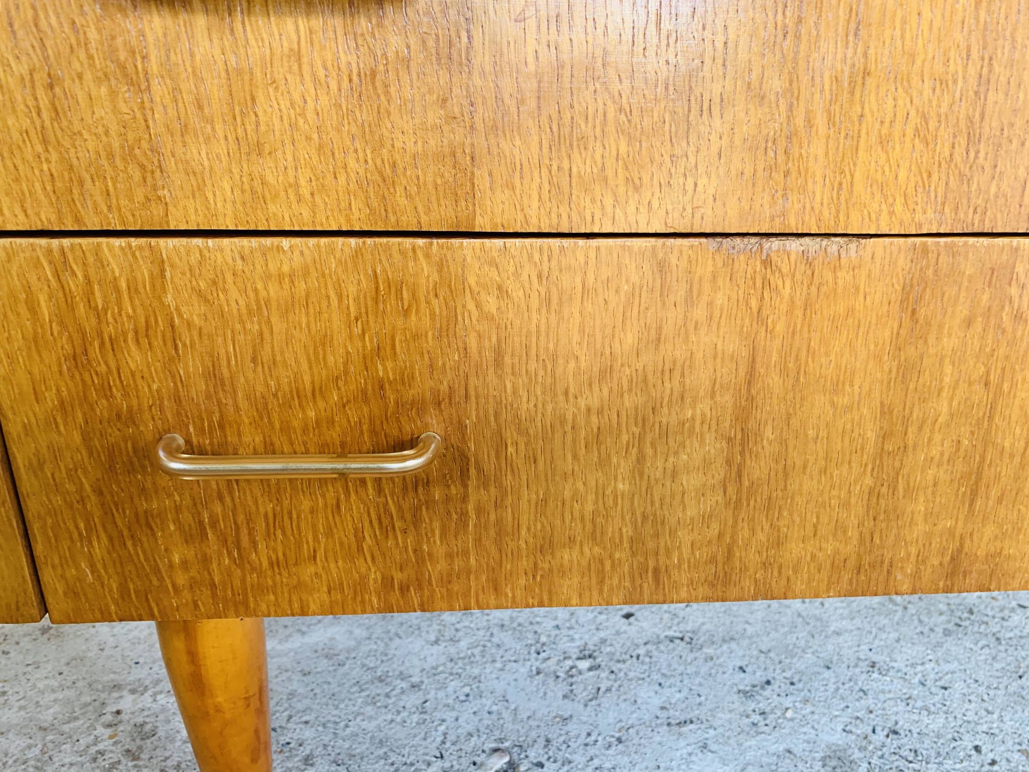 Commode vintage bicolor à 4 tiroirs, circa 70's