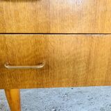 Two-color vintage chest of drawers with 4 drawers, circa 70's