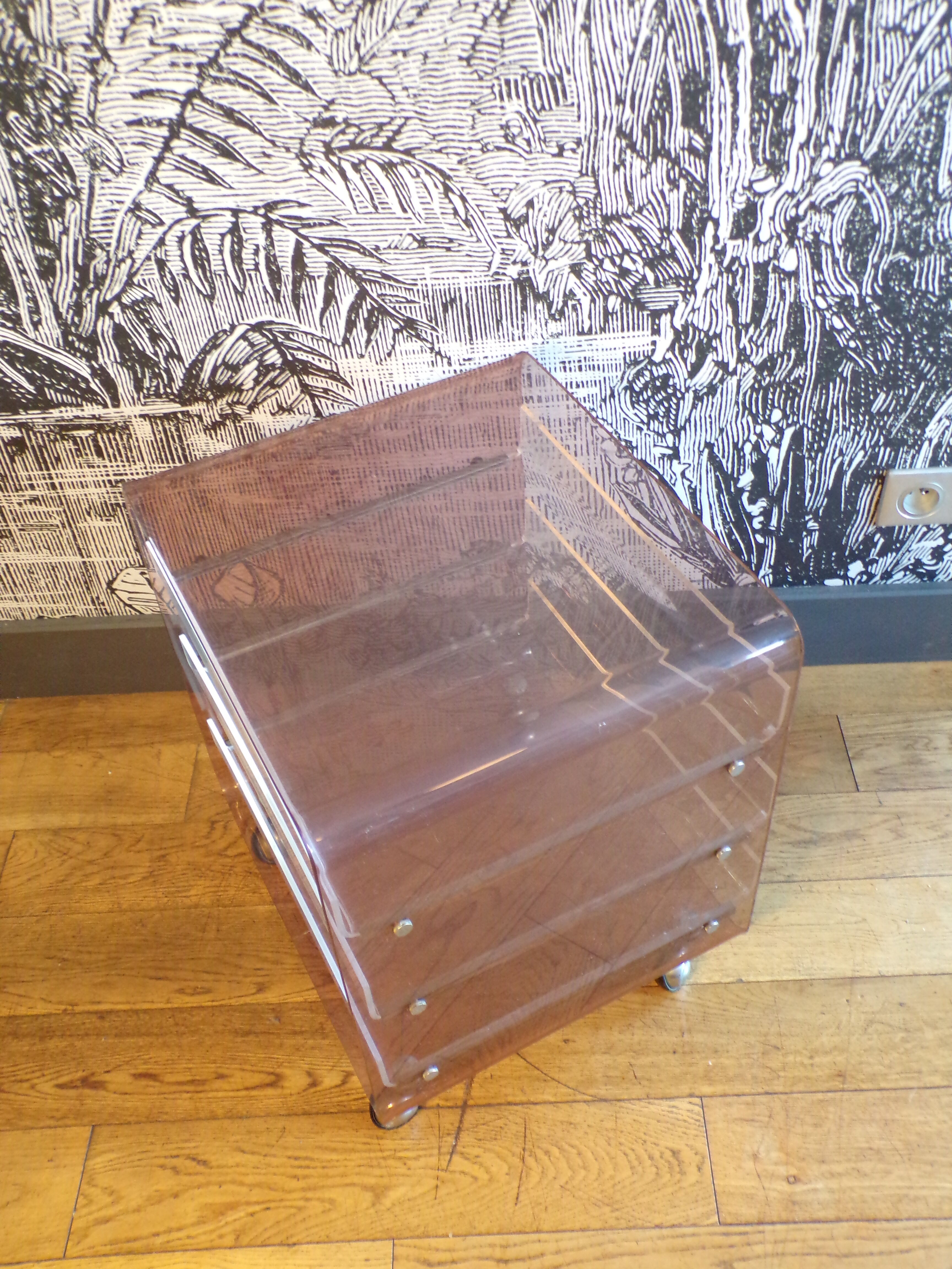 Michel Dumas vinyl cabinet in plexiglass