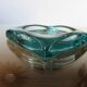 Saint Gobain ashtray in sky blue transparent glass 70s