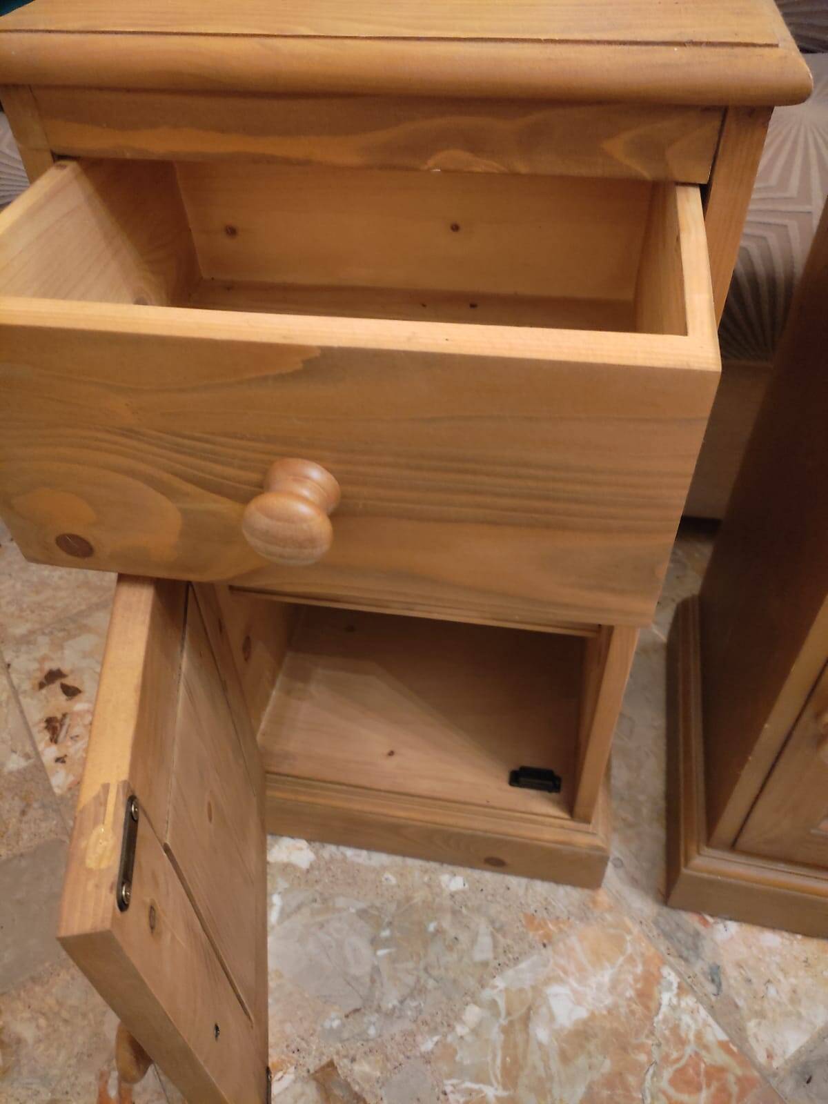 Solid wood bedside tables