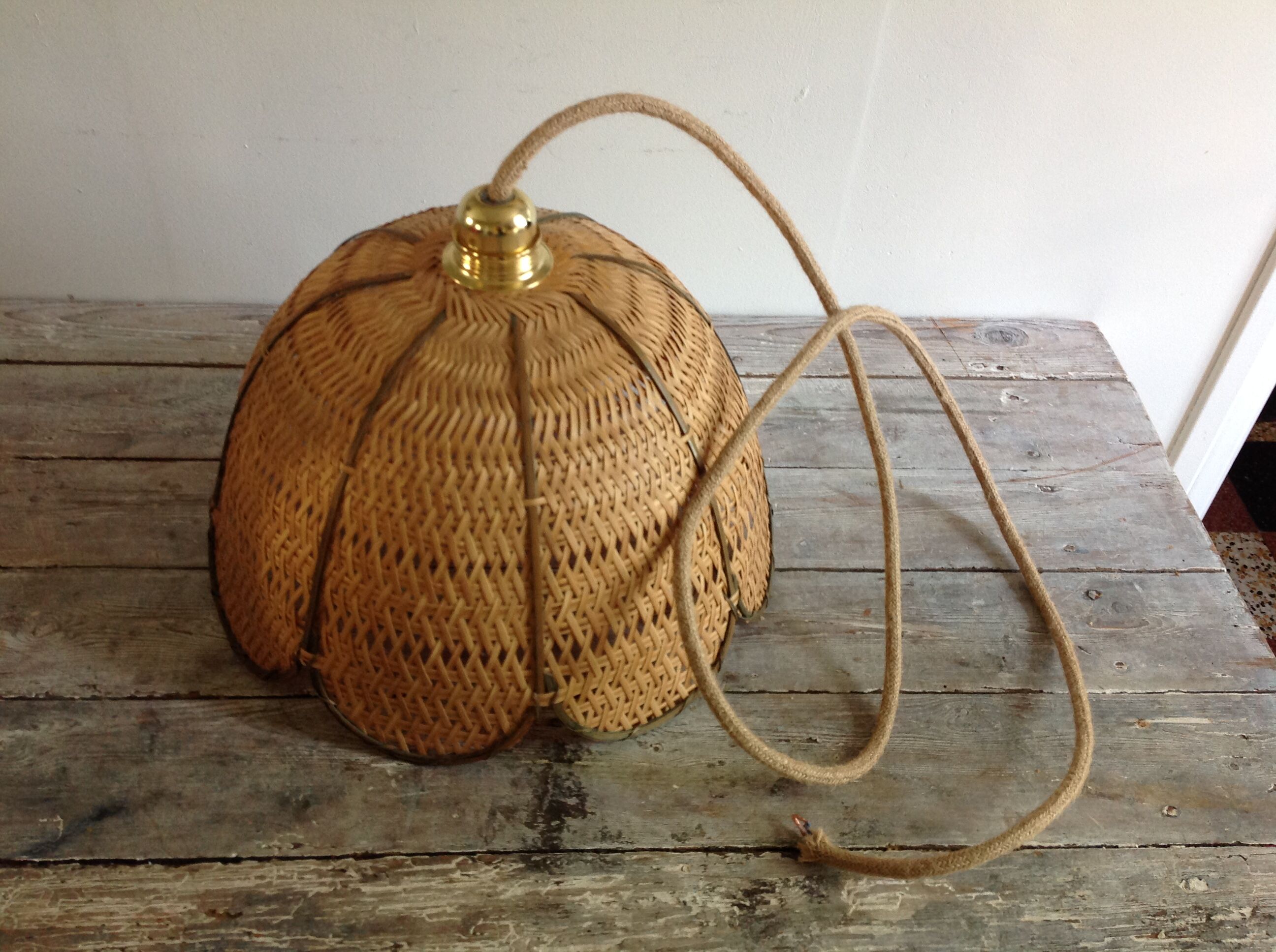 Rattan flower hanging