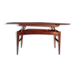 Danish adjustable coffee table by Niels Bach for A/S Mobler