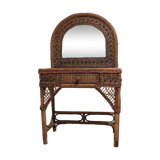 70s wicker and rattan hairdresser